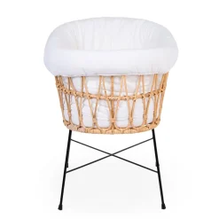 BÉABA Berceaux Et Couffins<Berceau en rotin pieds en métal + housse blanc cassé