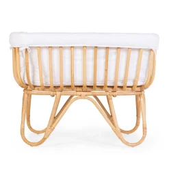 BÉABA Berceaux Et Couffins<Berceau en rotin rectangulaire + couvercle blanc cassé
