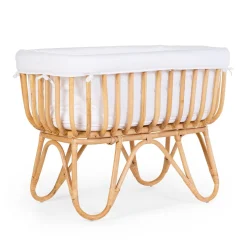 BÉABA Berceaux Et Couffins<Berceau en rotin rectangulaire + couvercle blanc cassé