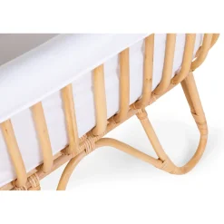 BÉABA Berceaux Et Couffins<Berceau en rotin rectangulaire + couvercle blanc cassé