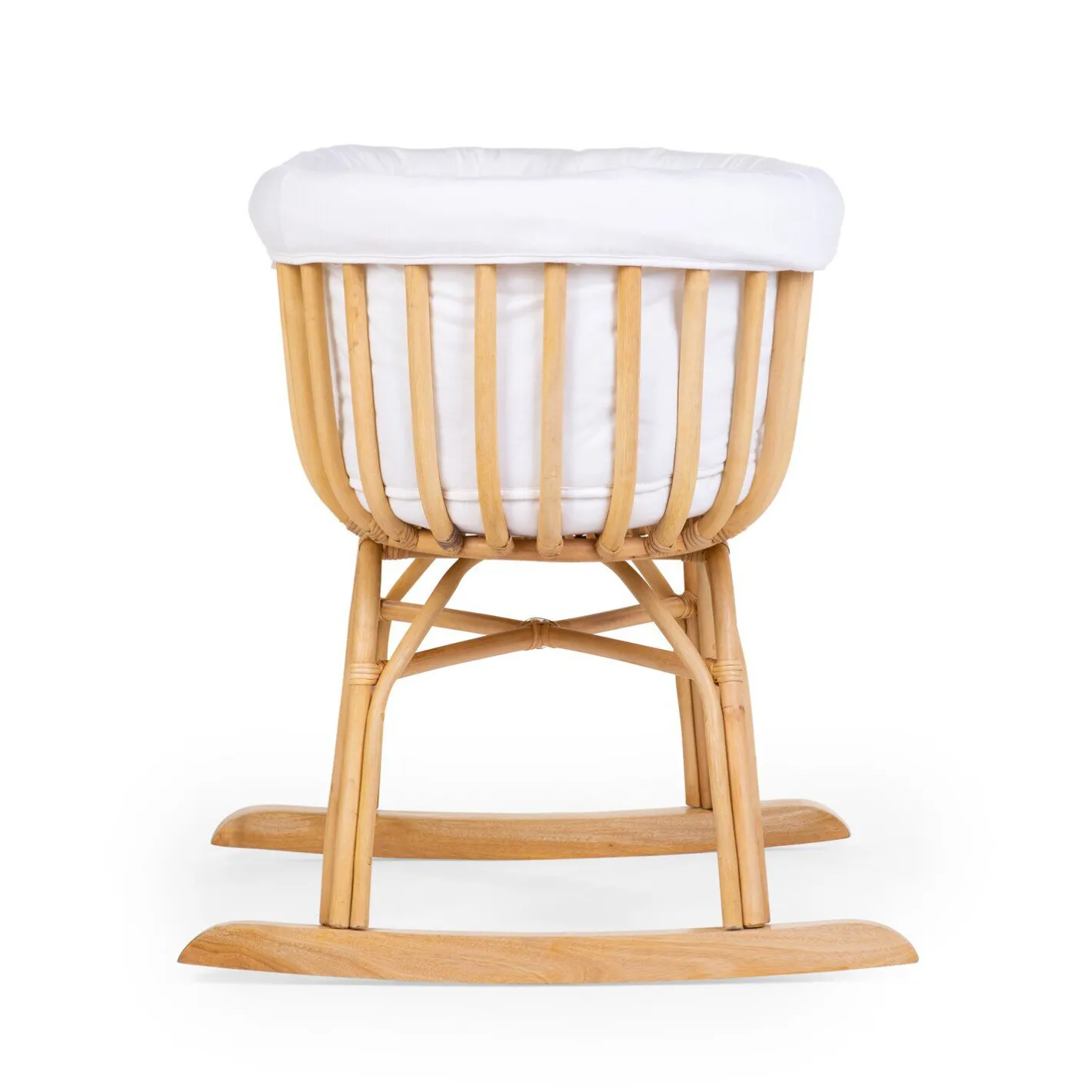 BÉABA Berceaux Et Couffins<Berceau Rotin - 90x70x71 Cm + Habillage Jersey Ecru - Matela