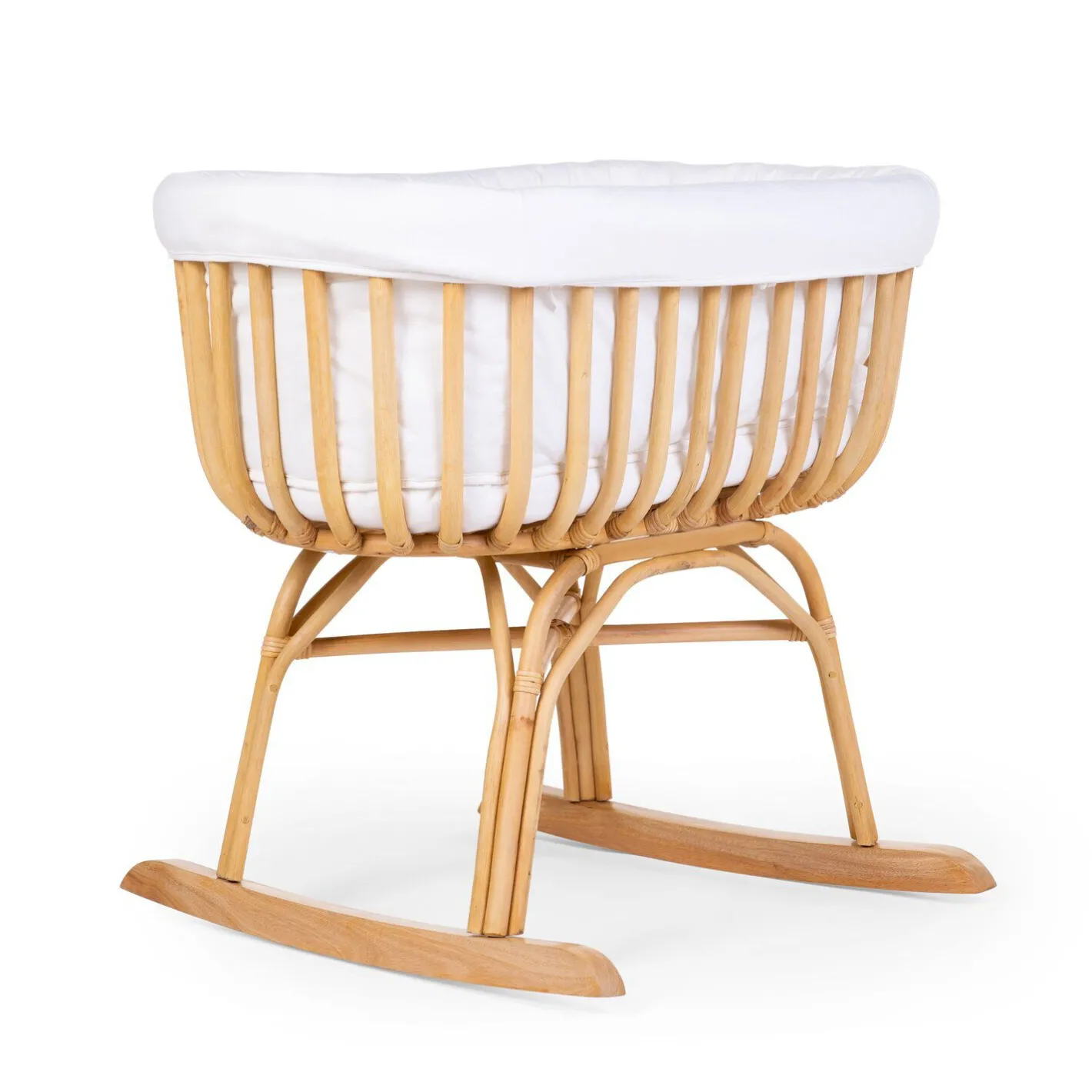 BÉABA Berceaux Et Couffins<Berceau Rotin - 90x70x71 Cm + Habillage Jersey Ecru - Matela