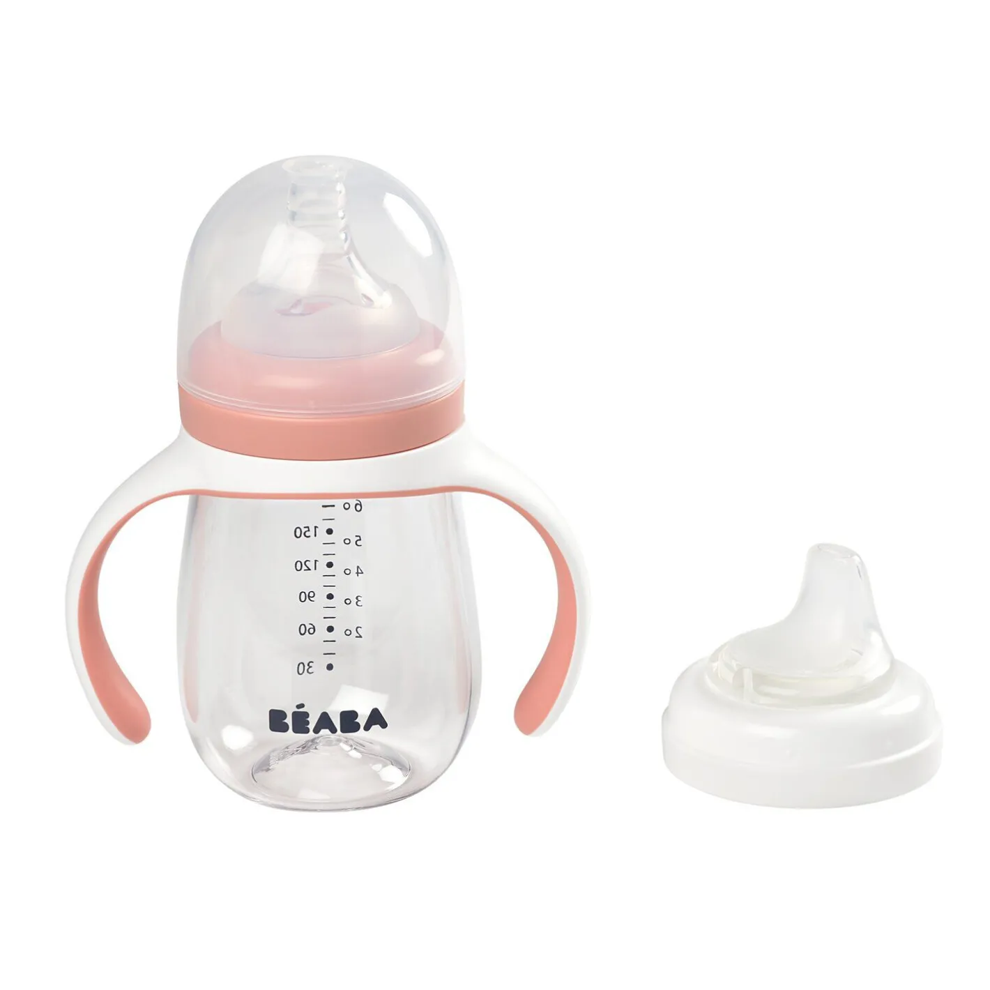 BÉABA Biberons Et Accessoires<Biberon d'apprentissage 2 en 1 - 210ml Vieux rose