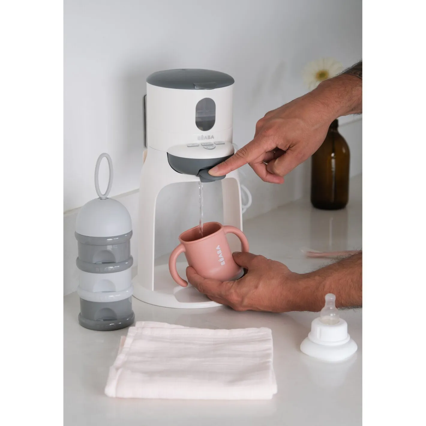 BÉABA Doseurs De Lait|Biberons Et Accessoires<Boite doseuse de lait 3 compartiments empilables Gris