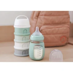 BÉABA Doseurs De Lait|Biberons Et Accessoires<Boîte doseuse de lait 4 compartiments empilables Vert sauge