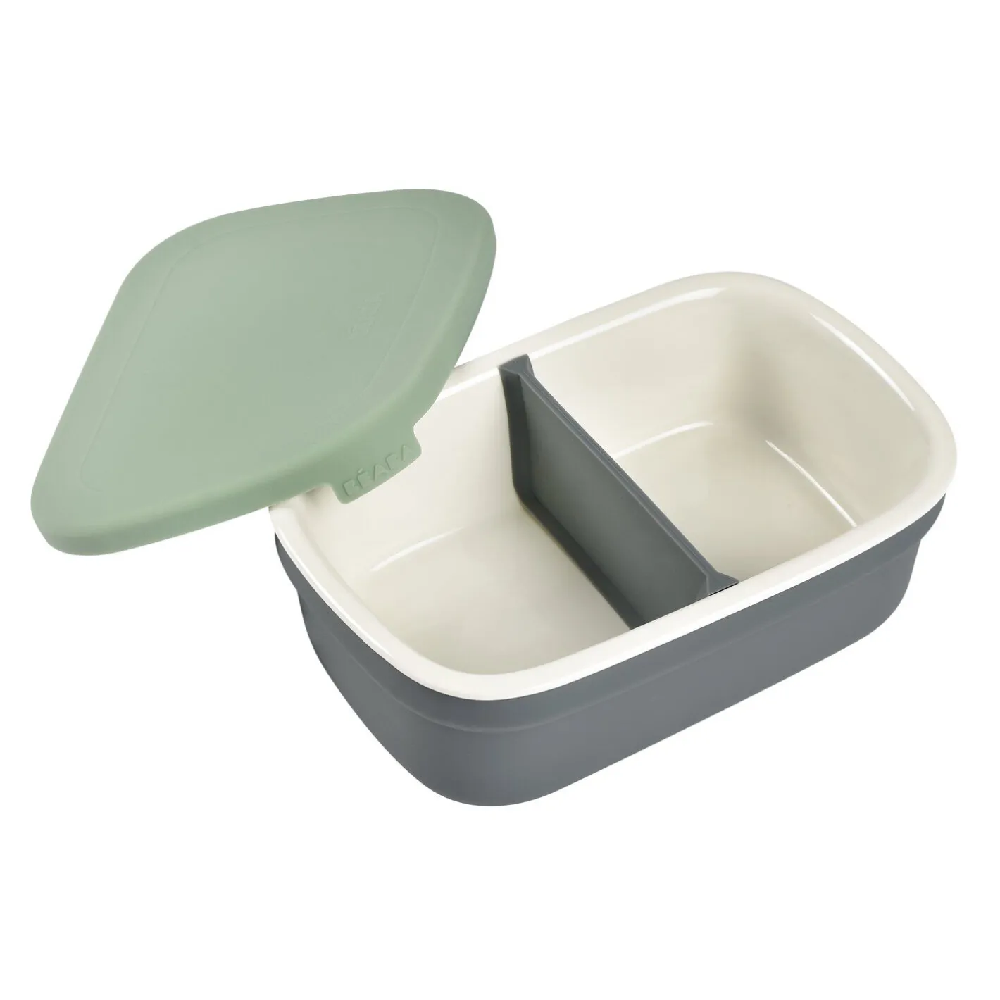 BÉABA Goûter Sain|Couverts Vaisselle Et Bavoirs<Boîte repas céramique Gris minéral/Vert sauge