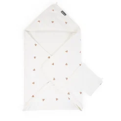 BÉABA Capes De Bain<Cape De Bain + Gant - 80x80 Cm - Jersey - Hearts