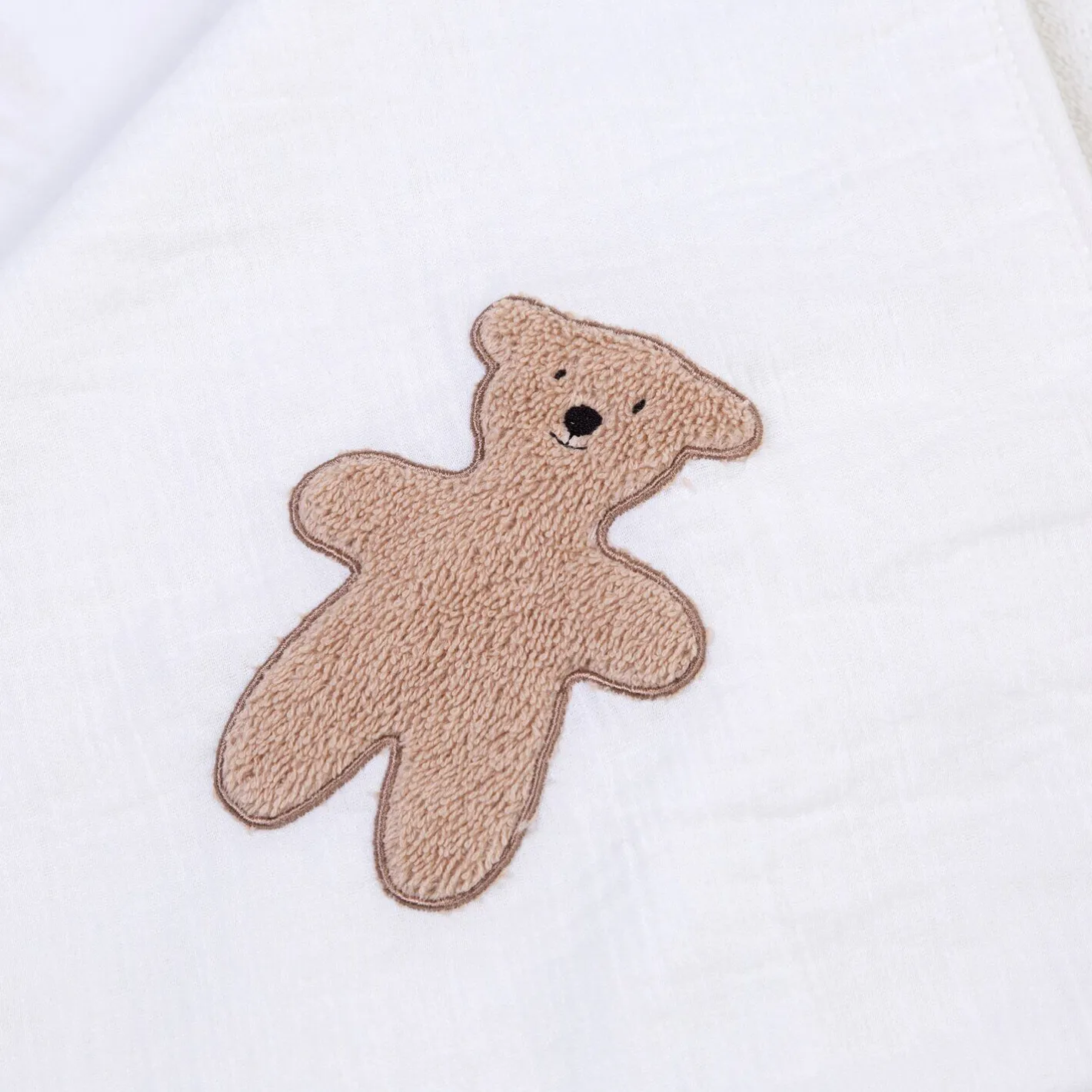 BÉABA Capes De Bain<Cape De Bain + Gant - 80x80 Cm - Muslin / Terry Teddy