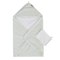 BÉABA Capes De Bain<Cape De Bain + Gant - 80x80 Cm - Jersey - Forêt - Mousseline