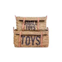 BÉABA Paniers De Rangement<Coffre à jouets en rotin Anthracite 2pcs