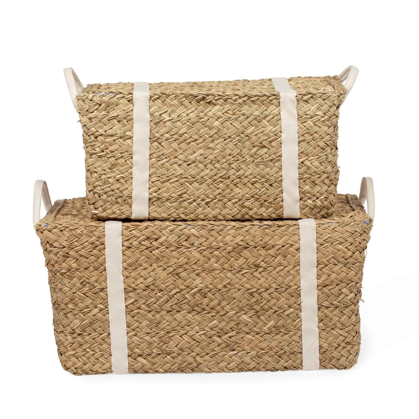 BÉABA Paniers De Rangement<Coffre à jouets en rotin jaune 2pcs