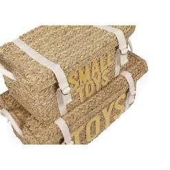 BÉABA Paniers De Rangement<Coffre à jouets en rotin jaune 2pcs