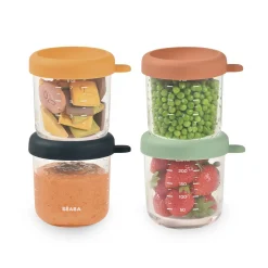 BÉABA Couverts Vaisselle Et Bavoirs<Coffret 4 portions verre 250ml Sunrise