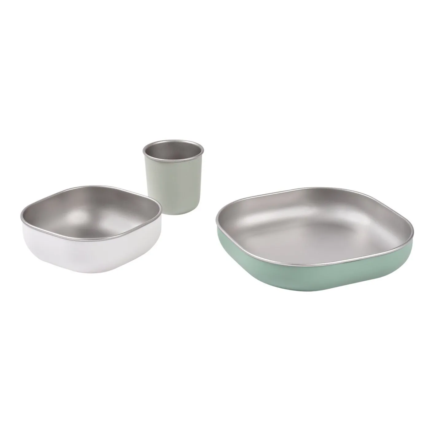 BÉABA Couverts Vaisselle Et Bavoirs<Coffret repas inox Vert sauge