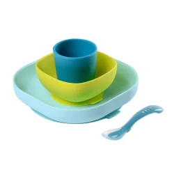 BÉABA Couverts Vaisselle Et Bavoirs<Coffret repas silicone Bleu