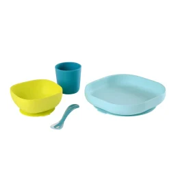BÉABA Couverts Vaisselle Et Bavoirs<Coffret repas silicone Bleu