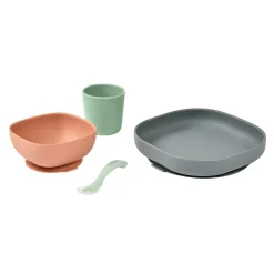 BÉABA Couverts Vaisselle Et Bavoirs<Coffret repas silicone Minéral
