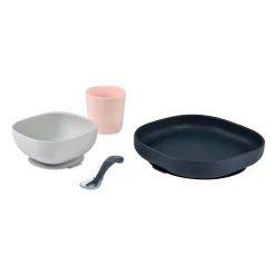 BÉABA Couverts Vaisselle Et Bavoirs<Coffret repas silicone Night /Rose