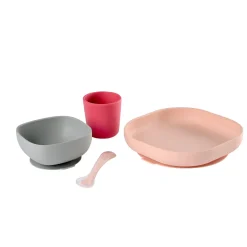BÉABA Couverts Vaisselle Et Bavoirs<Coffret repas silicone Rose