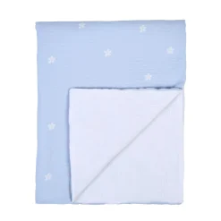 BÉABA Accessoires De Lit<Couverture De Bébé - 80x100 Cm - Mousseline Fleur - Bleue
