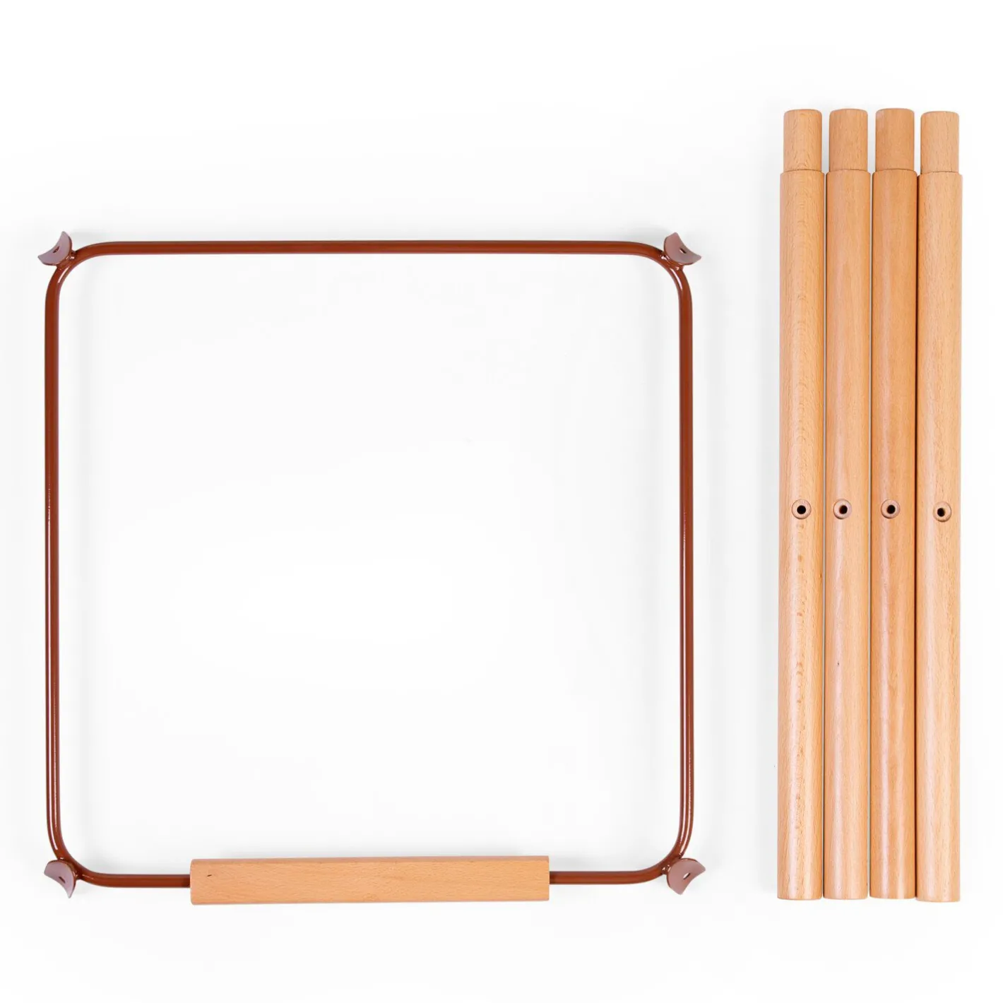 BÉABA Coussins Et Accessoires|Chaises En Bois<Evolu Extra Set De Pieds Longues + Repose Pieds - Bois - Rou