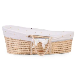 BÉABA Accessoires De Lit|Berceaux Et Couffins<Habillage Panier Moise - Jersey - Gold Dots