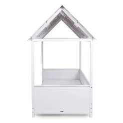 BÉABA Lits Tipi Et Cabanes<Lit Cabane Avec Toit - 90x200 Cm - Bois - Blanc