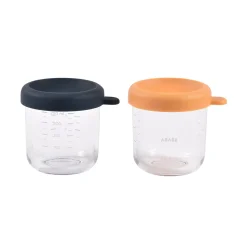 BÉABA Couverts Vaisselle Et Bavoirs<Lot 2 portions verre 250ml Night blue/Miel