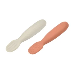 BÉABA Couverts Vaisselle Et Bavoirs<Lot 2 pré-cuillères d'apprentissage silicone Terracotta/Gris velours