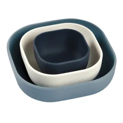BÉABA Goûter Sain|Couverts Vaisselle Et Bavoirs<Lot de 3 bols silicone gigogne Night blue