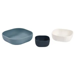 BÉABA Goûter Sain|Couverts Vaisselle Et Bavoirs<Lot de 3 bols silicone gigogne Night blue