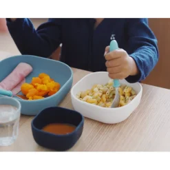 BÉABA Goûter Sain|Couverts Vaisselle Et Bavoirs<Lot de 3 bols silicone gigogne Night blue