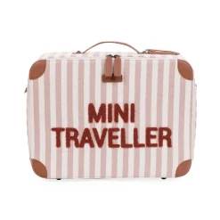 Enfant BÉABA Sacs À Dos Enfant|Sacs De Voyage<Mini Traveller Kids Suitcase - Rayures - Nude/Terracotta
