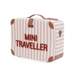 Enfant BÉABA Sacs À Dos Enfant|Sacs De Voyage<Mini Traveller Kids Suitcase - Rayures - Nude/Terracotta