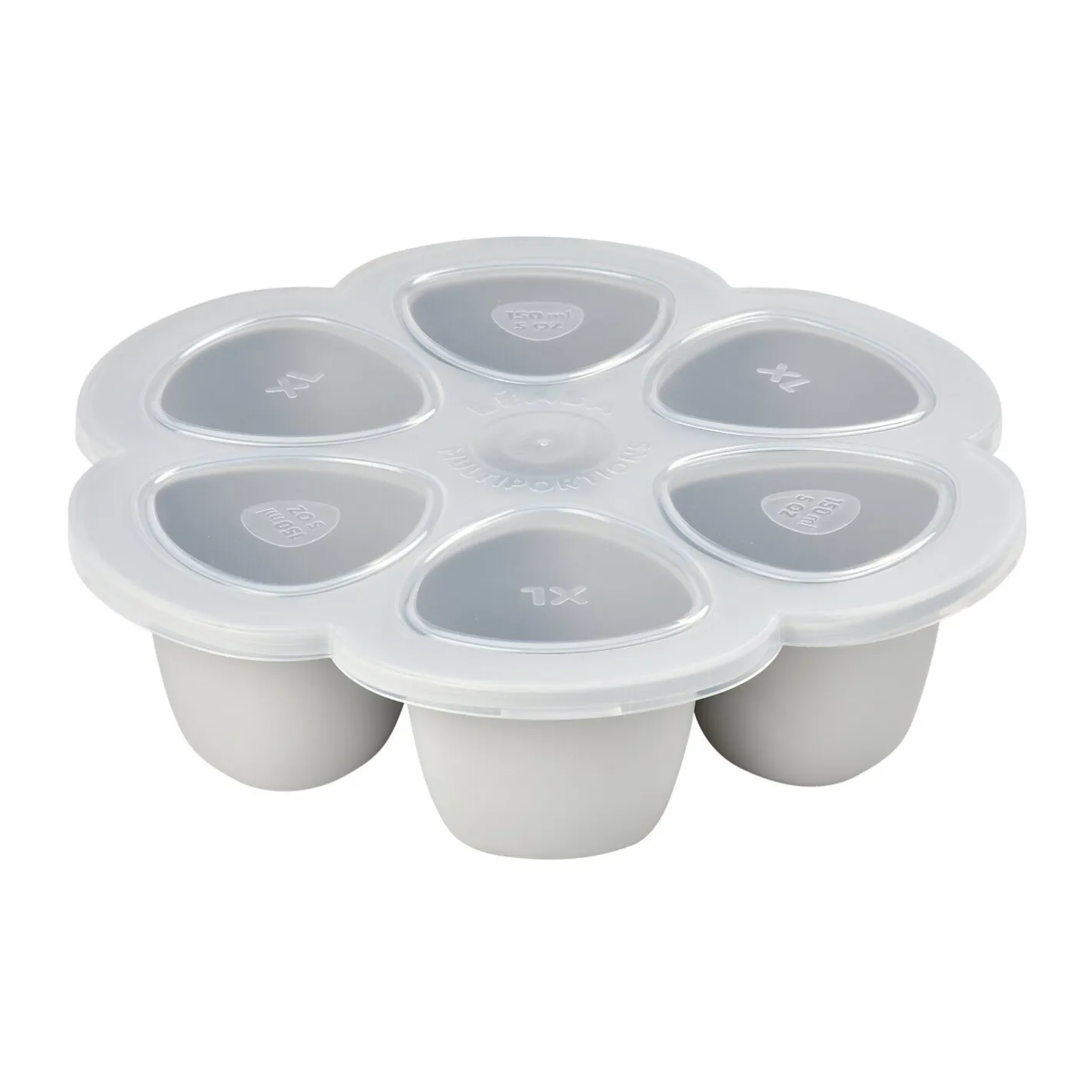 BÉABA Pots De Conservation|Pots De Conservation<Moule multiportions silicone 6X150ml Gris clair