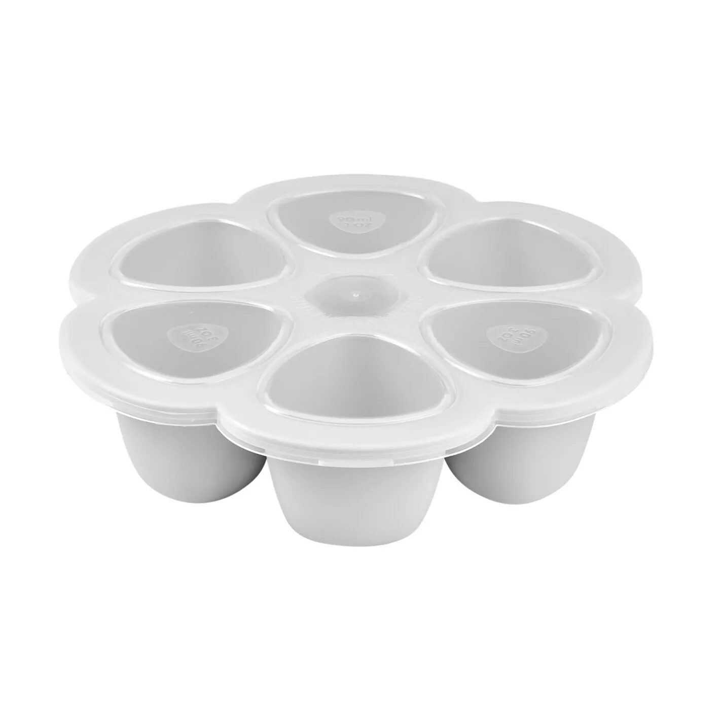 BÉABA Goûter Sain|Couverts Vaisselle Et Bavoirs<Moule multiportions silicone 6X90ml Gris clair