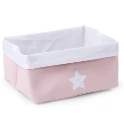 BÉABA Paniers De Rangement<Panier De Rangement - 40x30x20 Cm - Toile - Rose Tendre Blan