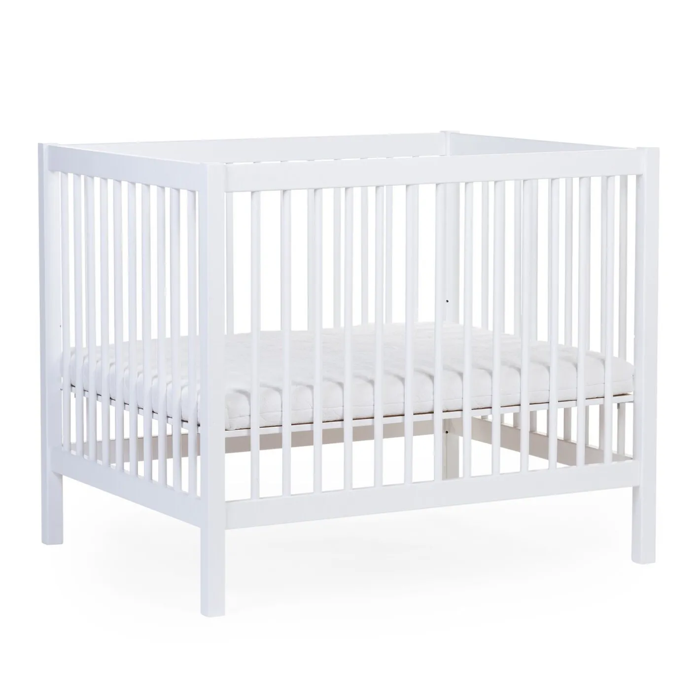BÉABA Parcs Bébé Et Accessoires<Parc 97 + Roues - 95x75 Cm - Bois - Blanc