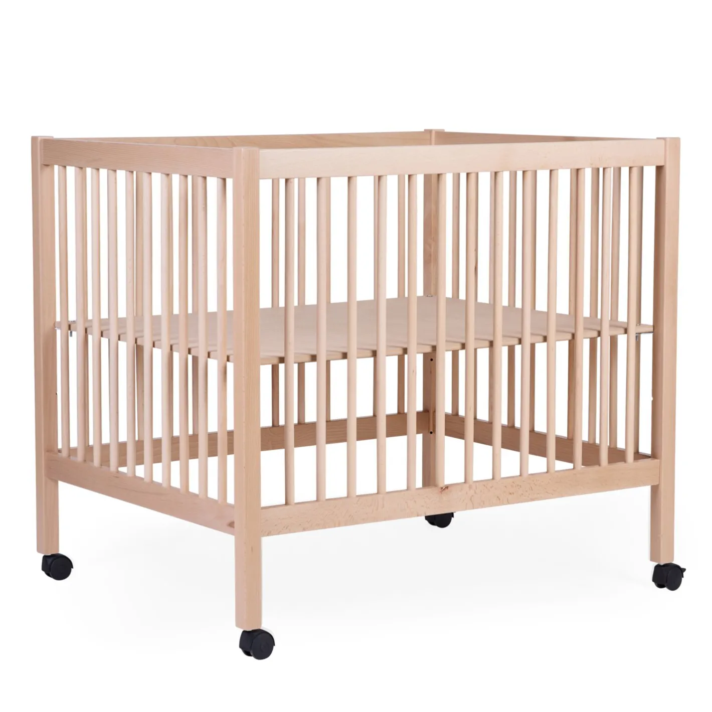 BÉABA Parcs Bébé Et Accessoires<Parc 97 + Roues - 95x75 Cm - Bois - Naturel