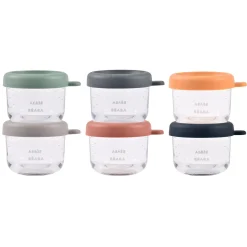 BÉABA Pots De Conservation|Pots De Conservation<Set 6 portions verre 150 ml SUNRISE COLORMIX