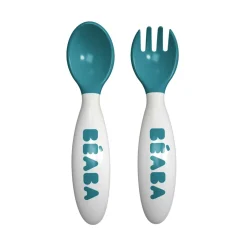 BÉABA Couverts Vaisselle Et Bavoirs<Set de 2 couverts ergonomiques 2ème âge Bleu