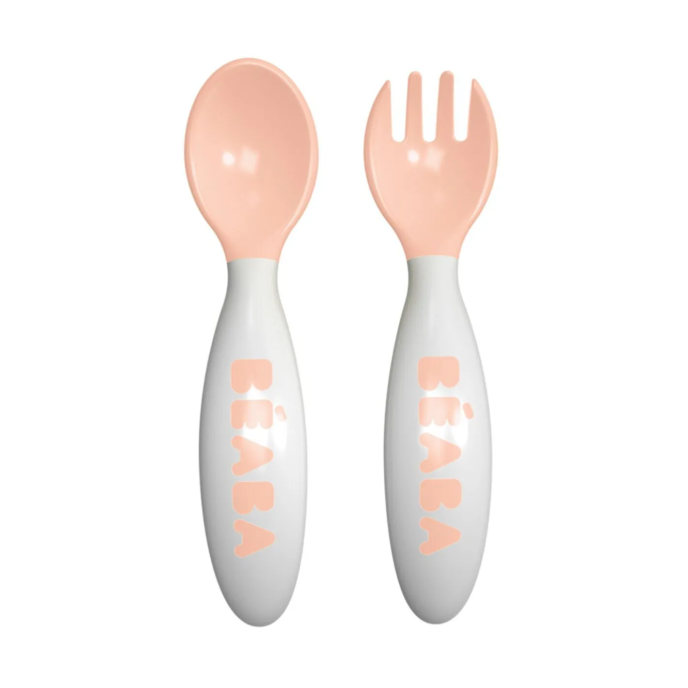 BÉABA Couverts Vaisselle Et Bavoirs<Set de 2 couverts ergonomiques 2ème âge Rose