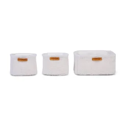 BÉABA Paniers De Rangement<Set Of 3 Hanging Storage Baskets - 21x14x10 Cm + 14x10x10 Cm -Teddy Off white