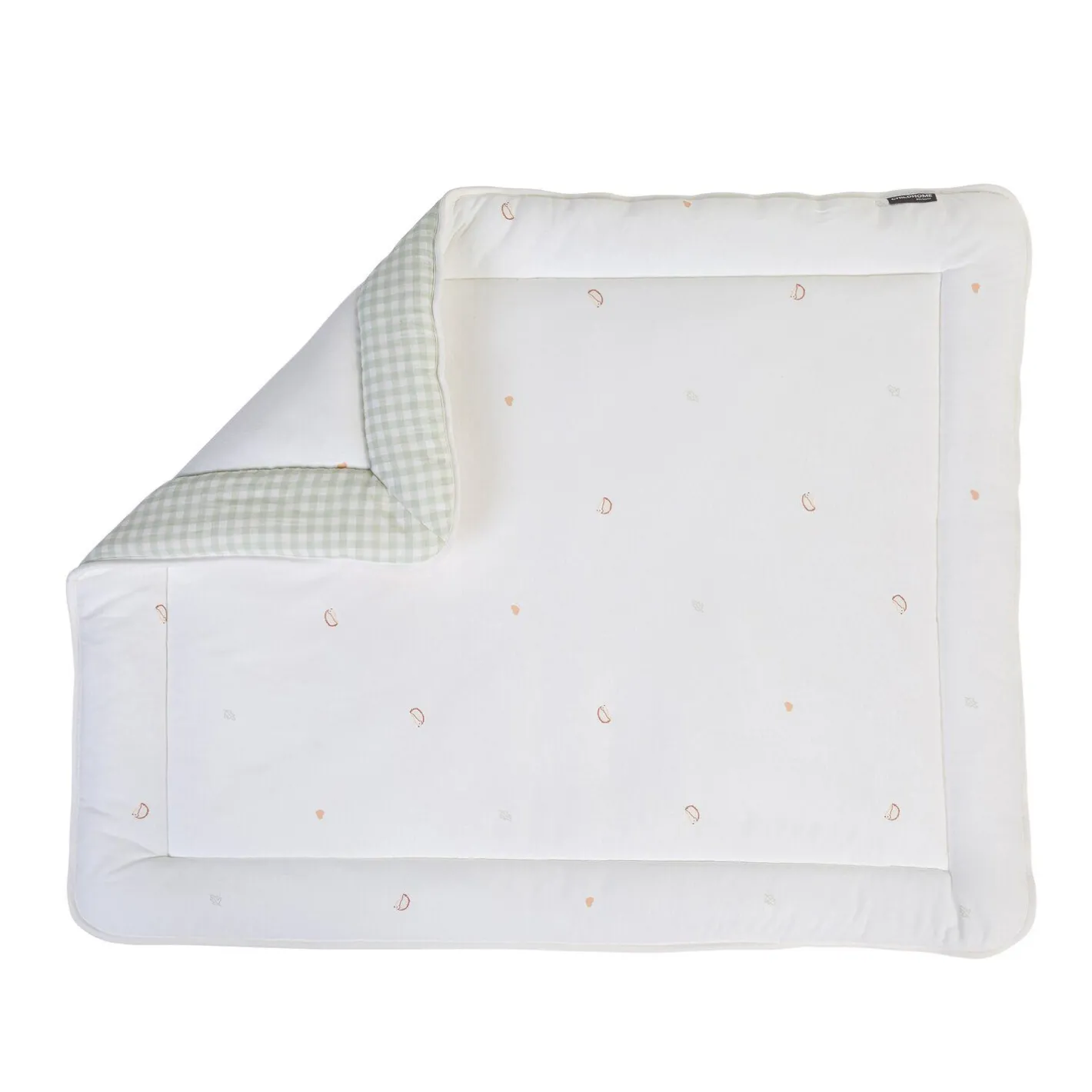 BÉABA Parcs Bébé Et Accessoires<Tapis De Parc - 75x95 Cm - Jersey - Forêt - Mousseline Vichy