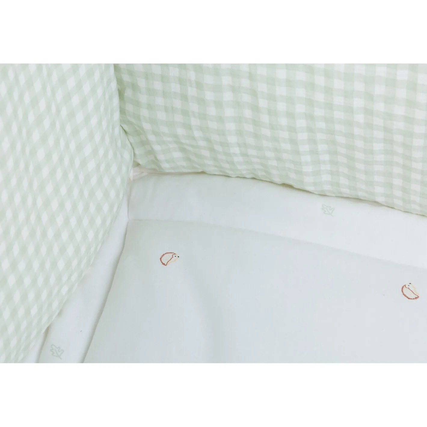 BÉABA Parcs Bébé Et Accessoires<Tapis De Parc - 75x95 Cm - Jersey - Forêt - Mousseline Vichy