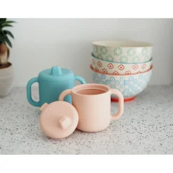 BÉABA Goûter Sain|Couverts Vaisselle Et Bavoirs<Tasse d'apprentissage silicone Rose