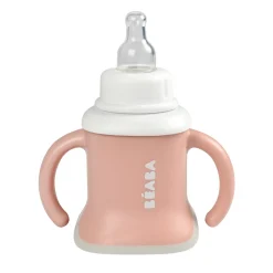 BÉABA Couverts Vaisselle Et Bavoirs|Biberons Et Accessoires<Tasse Evoluclip 3 en 1 Vieux rose