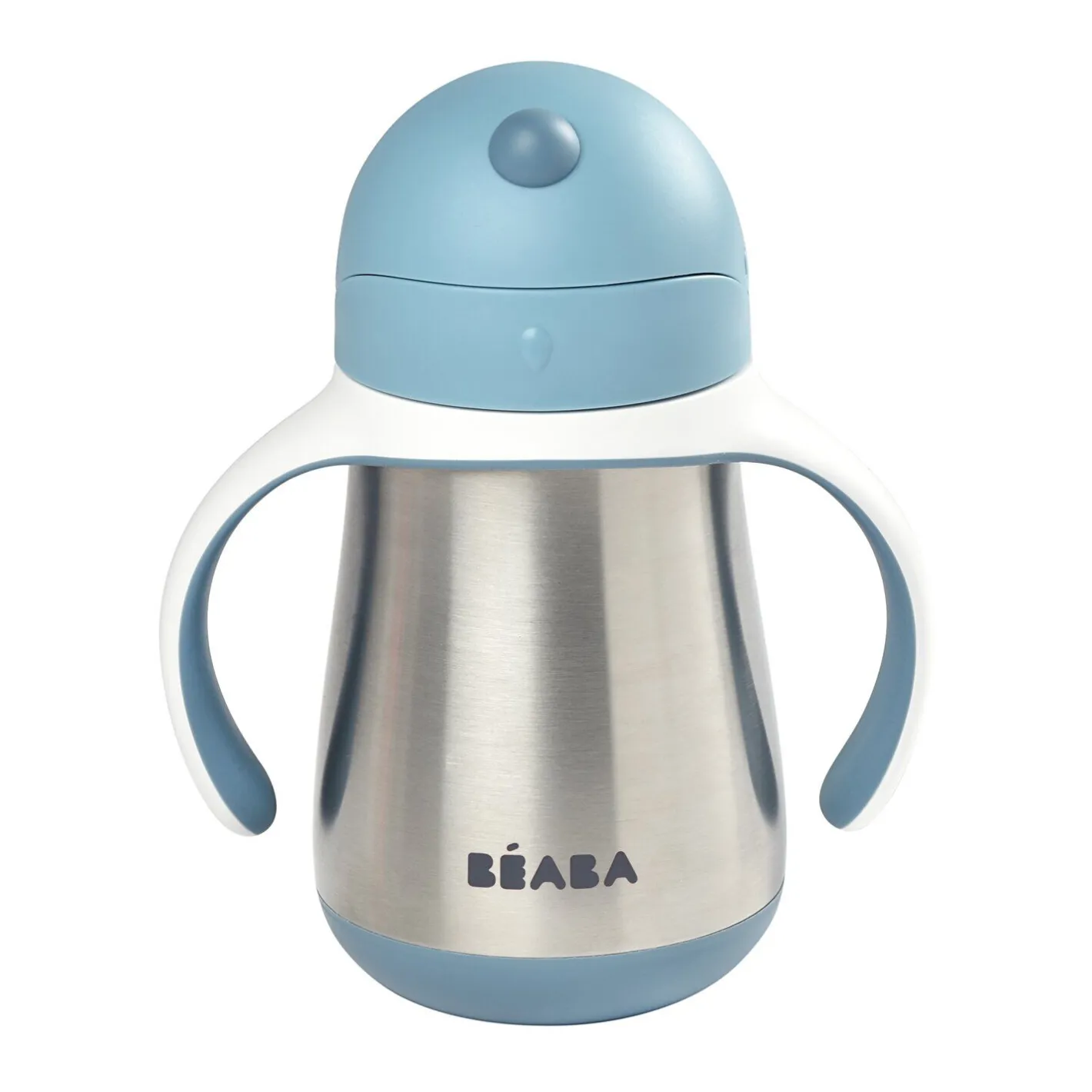 BÉABA Couverts Vaisselle Et Bavoirs|Biberons Et Accessoires<Tasse paille inox 250ml Bleu