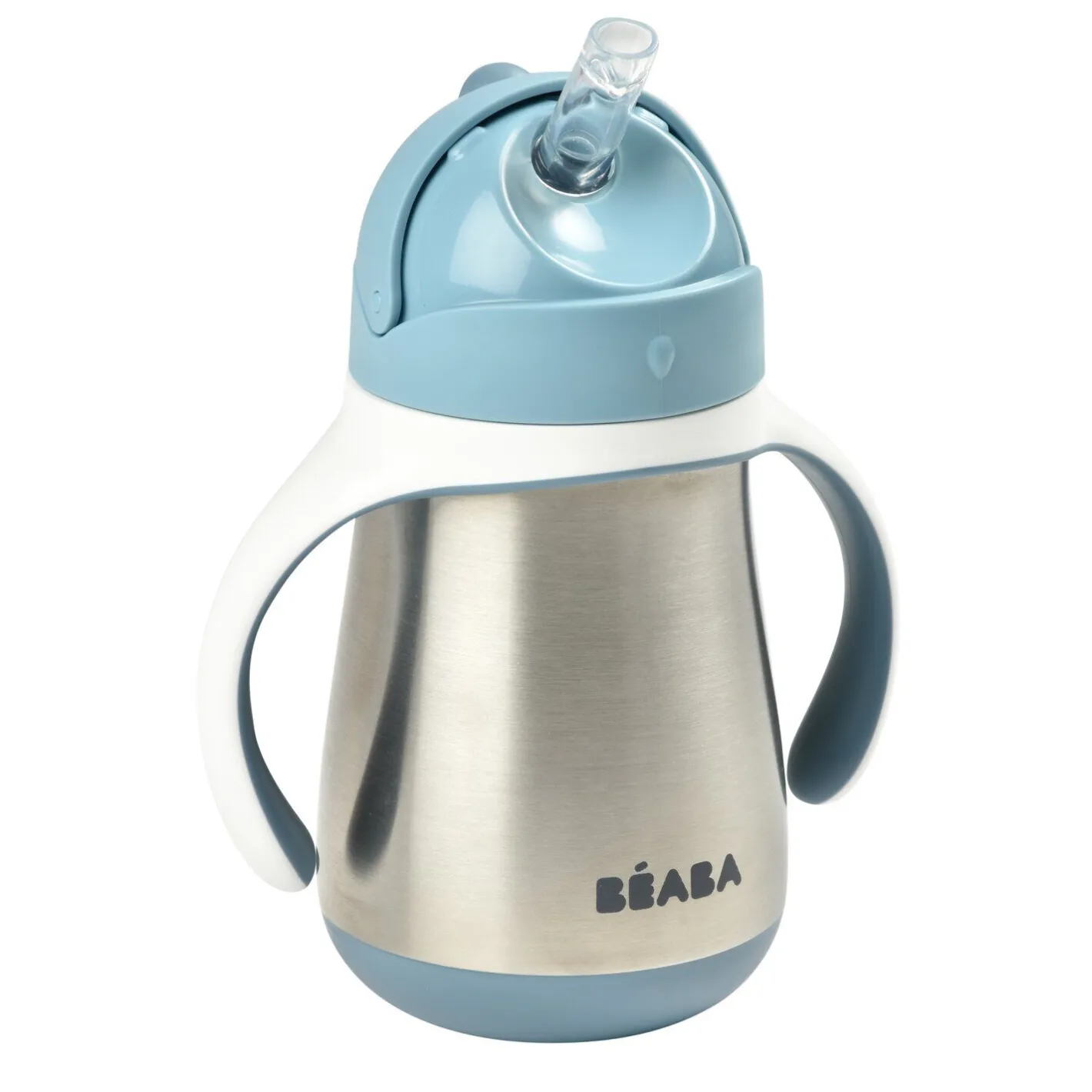 BÉABA Couverts Vaisselle Et Bavoirs|Biberons Et Accessoires<Tasse paille inox 250ml Bleu