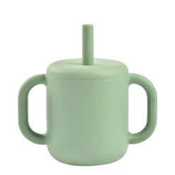 BÉABA Couverts Vaisselle Et Bavoirs|Biberons Et Accessoires<Tasse paille silicone Vert sauge